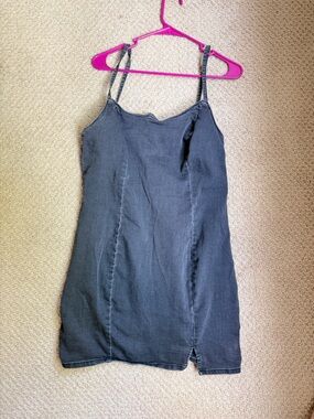 Black Jean Charcoal Slip Dress